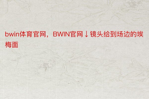 bwin体育官网，BWIN官网↓镜头给到场边的埃梅面